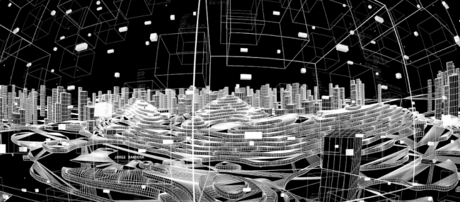 Gráficas hechas con realidad aumentado en blanco y negro 